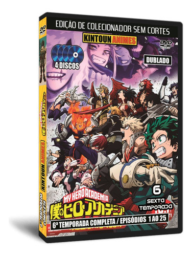 Dvd My Hero Academia 6ª Temporada Completa E Dublada 1