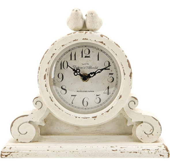 Nikky Home Reloj De Mesa De Repisa De Chimenea Vintage Con 2 0