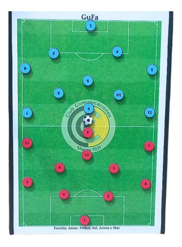 Pizarra Magnetica Doble Faz Futbol Apta Fibron Personalizada 0