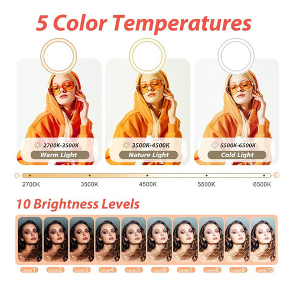 Eicaus 10'' Ring Light Con Soporte De Trípode De 62'' Y Sopo 1