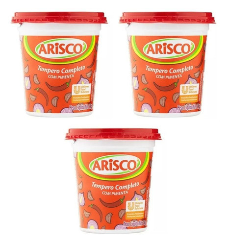 Kit C/ 3 Tempero Completo C/ Pimenta Arisco 1kg 0