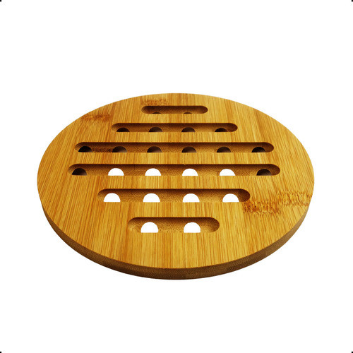 Descanso De Panela Bambu 19 Cm Resistente Mesa Posta Cozinha 0