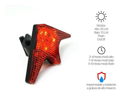 Baliza Led Recargable Usb Para Bici Montagne 1