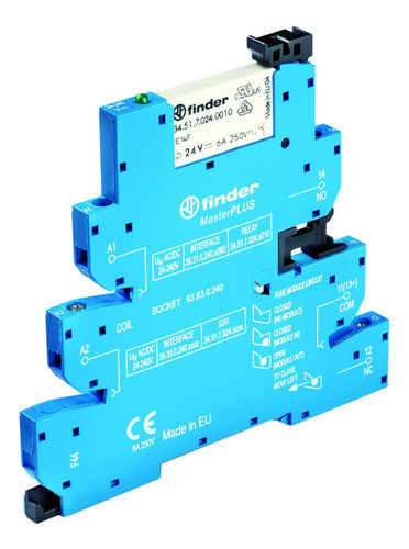 Rele Interface Serie 39c Zocalo 1 Inv 6a 24240vac/dc Finder 0