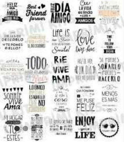 Pack Frases Vectores 2 Vinilos Frascos Almohadones Vector 0