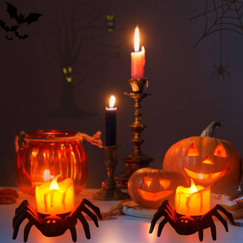 Lâmpada De Aranha De Halloween De 12 Peças Para Ornamentos 1