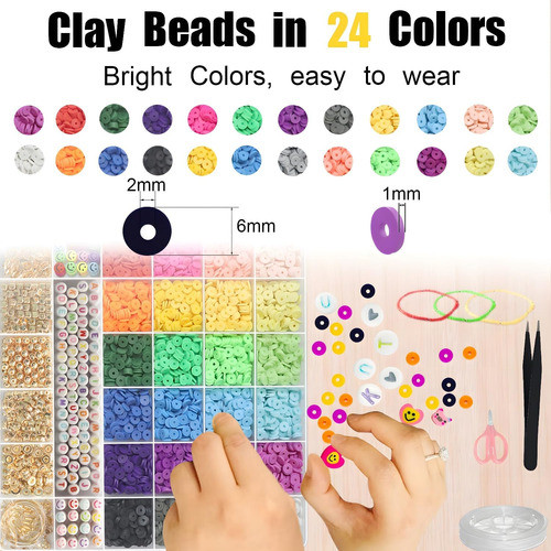Kit De Pulseras Diy Con 24 Colores Para Niñas De 8-1 1