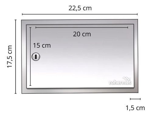 Tapa Puerta Llave De Paso 15x20 Cm Acero Inoxidable Rohermet 1