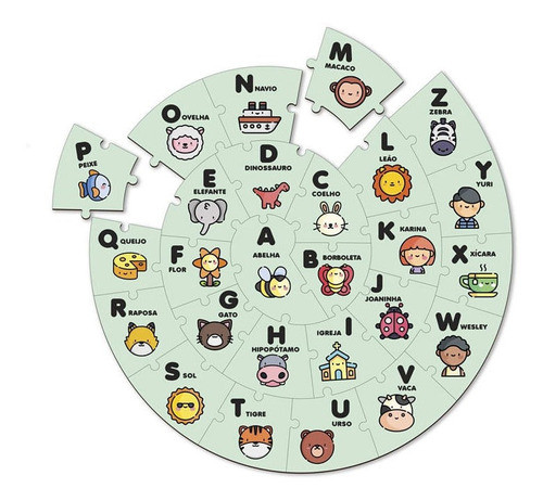 Quebra-cabeça Alfabeto Caracol - Babebi 0