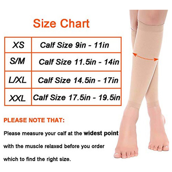 Halsy - Calcetines De Compresión Sin Pies Para Mujer (20-3. 1