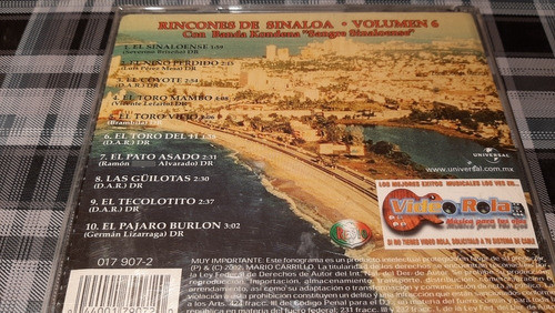 Rincones De Sinaloa - Banda Kondena - México - Original Cd 1