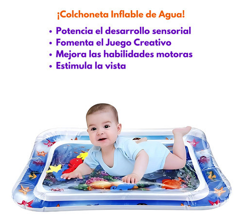 Colchoneta De Agua Bebes Estimulación Sensorial Vida Marina 1