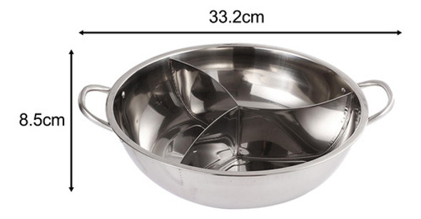Panela Quente Com Divisor Panelas Japonesas 33,2 Cm 1