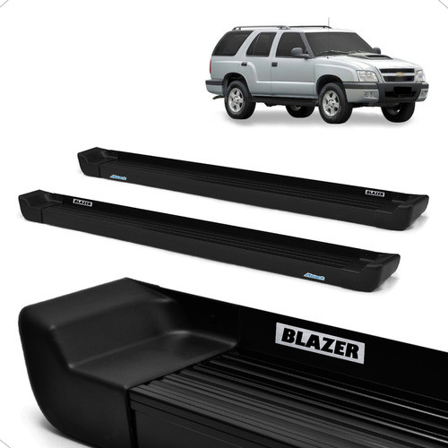 Par Estribo Lateral Prime Preto Pisante Blazer 2005 2006 0