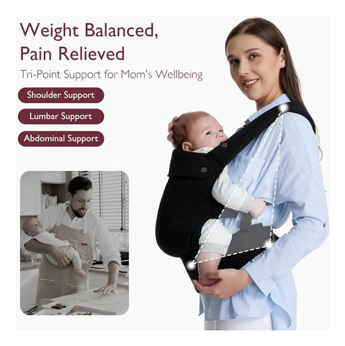 Portabebés Recién Nacido Ergonómico 3-20kg Fácil De Poner 1