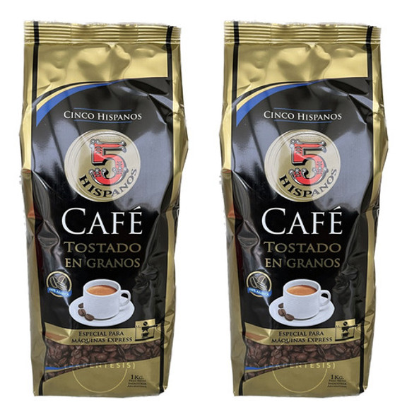 Combo Café En Grano Tostado 5 Hispanos 2kg Expresso 0 Combo Café En Grano Tostado 5 Hispanos 2kg Expresso 0