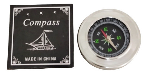 Brújula Redonda Mini Metalica Compass Dc60 1