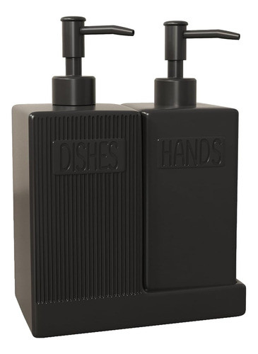 Dispensador De Jabón Karisky Con Bandeja, Plato De Cerámica 0