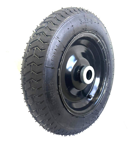 Pneu 3.25-8 Completo Com Roda E Câmara De Ar Carriola Rolete 0