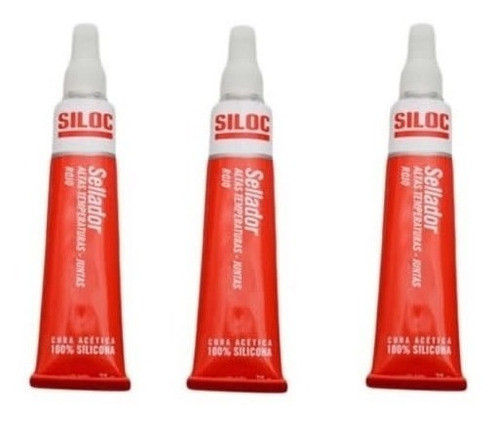 Sellador Alta Temperatura - Juntas Rojo Siloc 25grs Mfshop 0