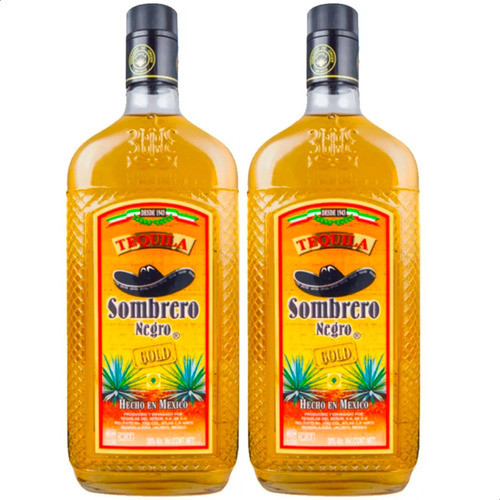 Tequila Sombrero Negro Gold Oro 700ml X2 Unidades 0