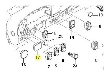 Tapa Ciega En Tablero Ford Transit 1996/99, Original 0km 1