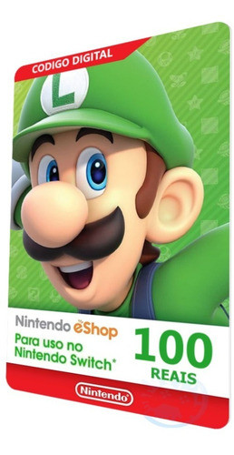 Cartão Nintendo Switch Eshop Br 100 Reais - Envio Na Hora 0