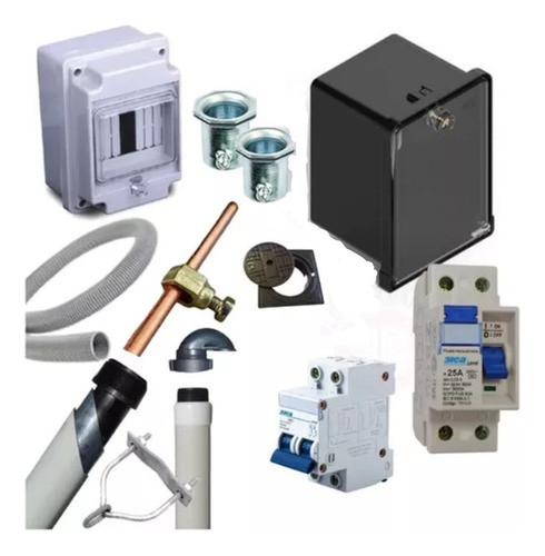 Kit Bajada De Luz Pilar Homolog. Monofásico C/caño 3mts 0