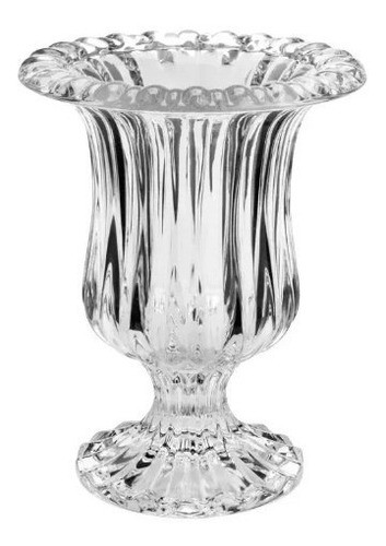 Vaso De Vidro Com Pé / Base Renaissance 14,5x11,5cm 0