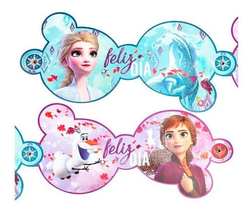Guirnalda Cartel Feliz Cumple Frozen Producto Oficial 0