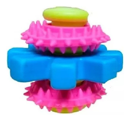 Juguete Mordillo Silicona Mascota Maciza Tuercas Multicolor 1