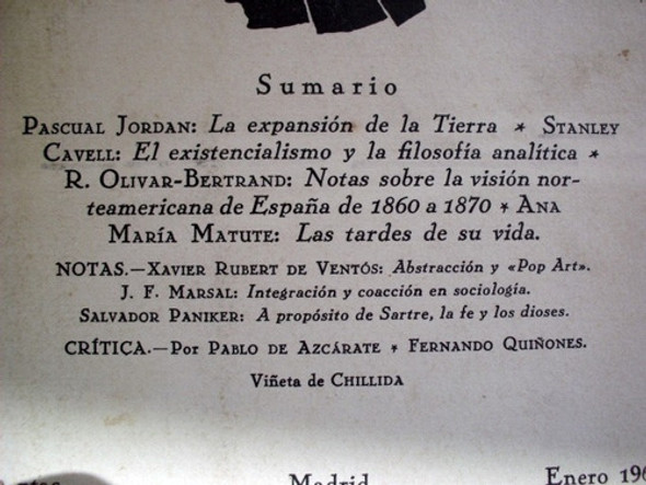 Revista De Occidente-ortega Y Gasset 1965 1