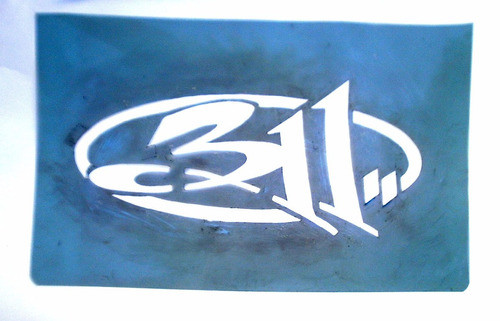 Stencil Plantilla 311 Hardcore Punk Acetato 28cm X 13cm 0