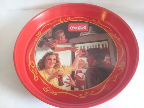 Bandeja De Coca Cola Redonda De Metal Imperdible.////////// 0