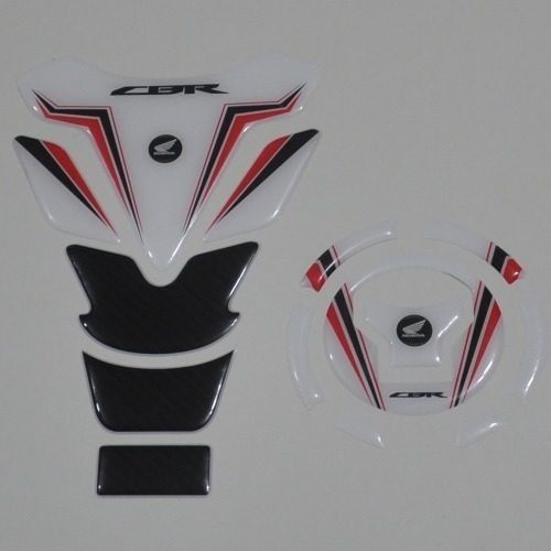 Protector Tanque Y Tapon Cbr 1000rr Blanco Negro Mk Motos 0