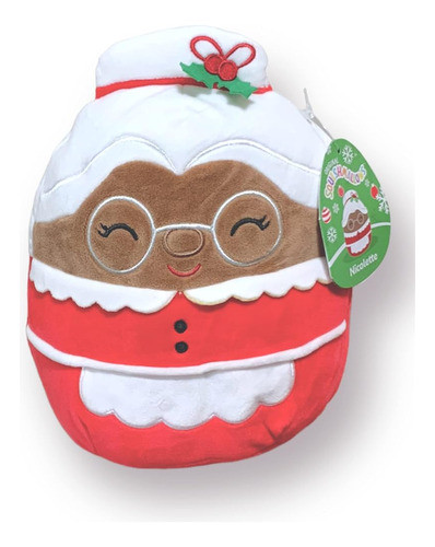 Squishmallows 8 Inch Nicolette Mrs. Claus (afroamericana) - 0