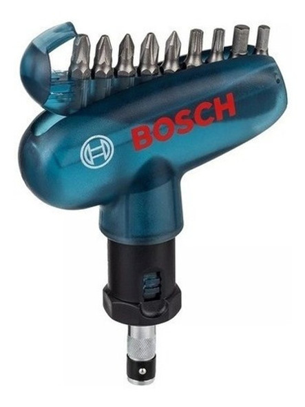 Destornillador Manual Bosch  +juego Puntas 10 Pzs 2607017413 0