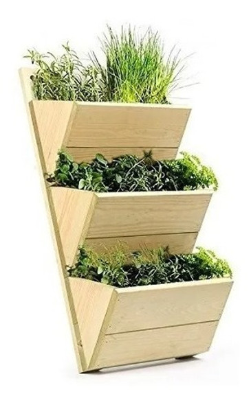 Horta Floreira Jardim Vertical 3 Lugares Madeira Maciça 0