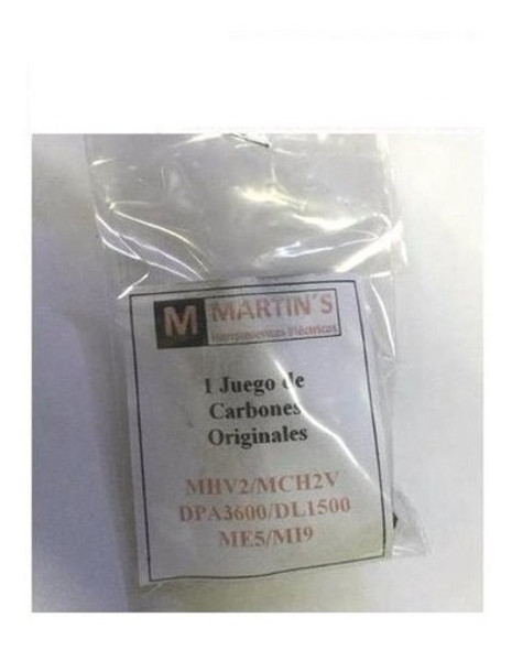 Juego De Carbones 6x9 Martins Mhv2 Mh2v Dl1500 1
