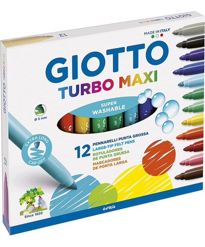 Marcadores Giotto Turbo Maxi 12 Colores 0