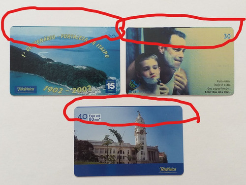 Ct102= 3 Cartoes Defeito Corte = Desc,5,00 Ver Abaixo 0
