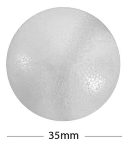Bola Bolinha De Isopor 35mm 3,5cm Branca Maciça Kit Com 20un 1