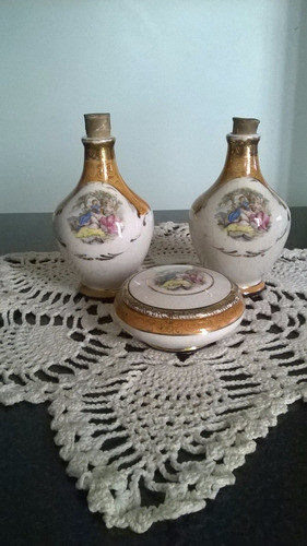 Juego De Toilette Antiguo Década Del 50 Aprox. (no Envío) 0