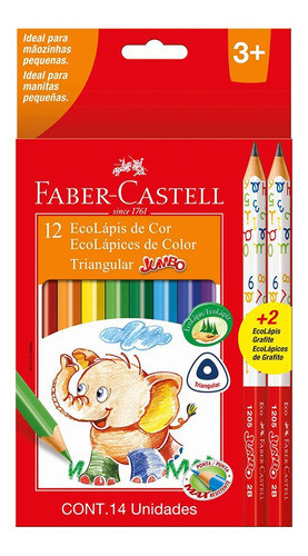 Faber-castell Lápices De Colores Jumbo - 12 Unidades - Mosc 1
