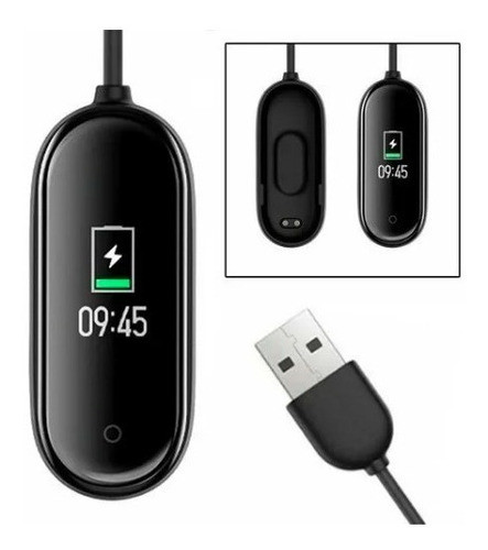 Cabo Carregador Para Relógio Smartband Xiaomi Mi Band 4 0