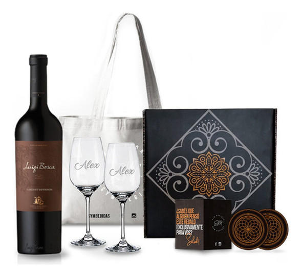 Box Set Vino Luigi Bosca Cabernet Copas Transparentes 0 Box Set Vino Luigi Bosca Cabernet Copas Transparentes 0