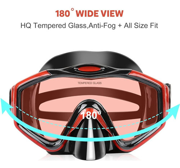 Equipo De Snorkel Kuyou Para Adultos - Máscara De Snorkel De 1