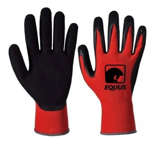 Guantes De Trabajo Equus Palma De Nitrilo X 10 Pares Kirkor 0