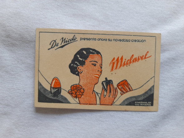 Antigua Tarjeta Publicidad Perfume Miclavel, De Nicolo 0 Antigua Tarjeta Publicidad Perfume Miclavel, De Nicolo 0