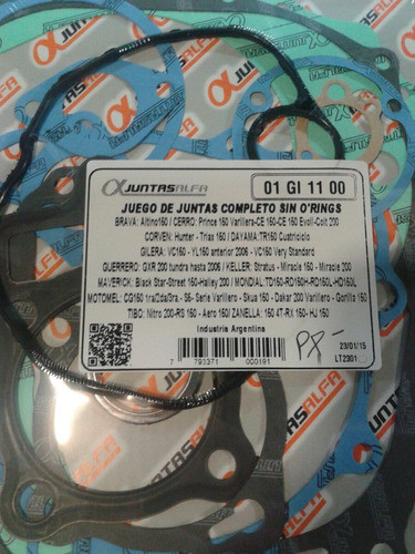 Juego Juntas Completo S/oring Corven Hunter / Triax 150 0